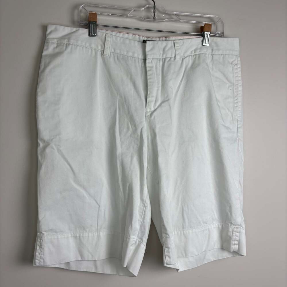 POLO JEANS COMPANY NEW Bermuda Short Womens 14 White Side Seam Pockets